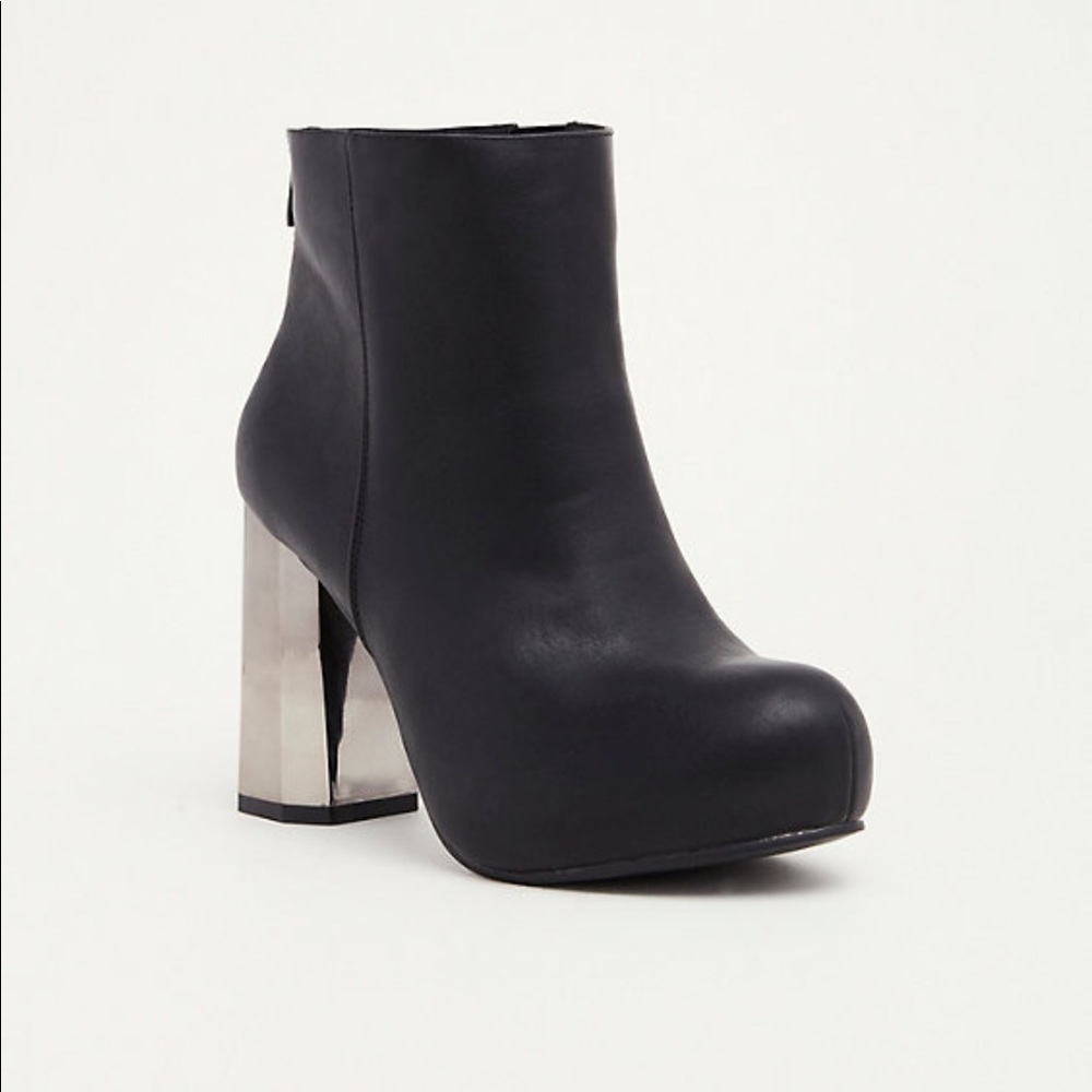 Torrid metal heel booties